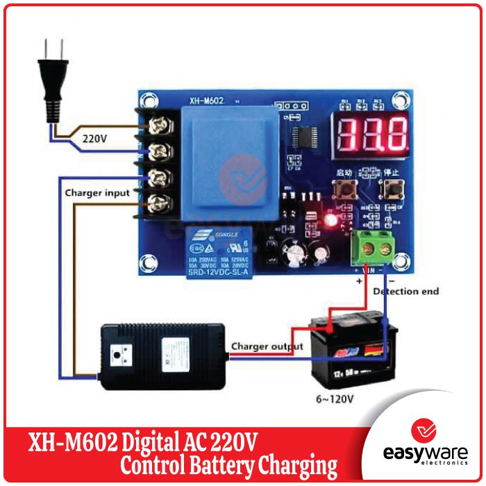 XH-M602 Digital Control Battery Charging Control Module AC 220V