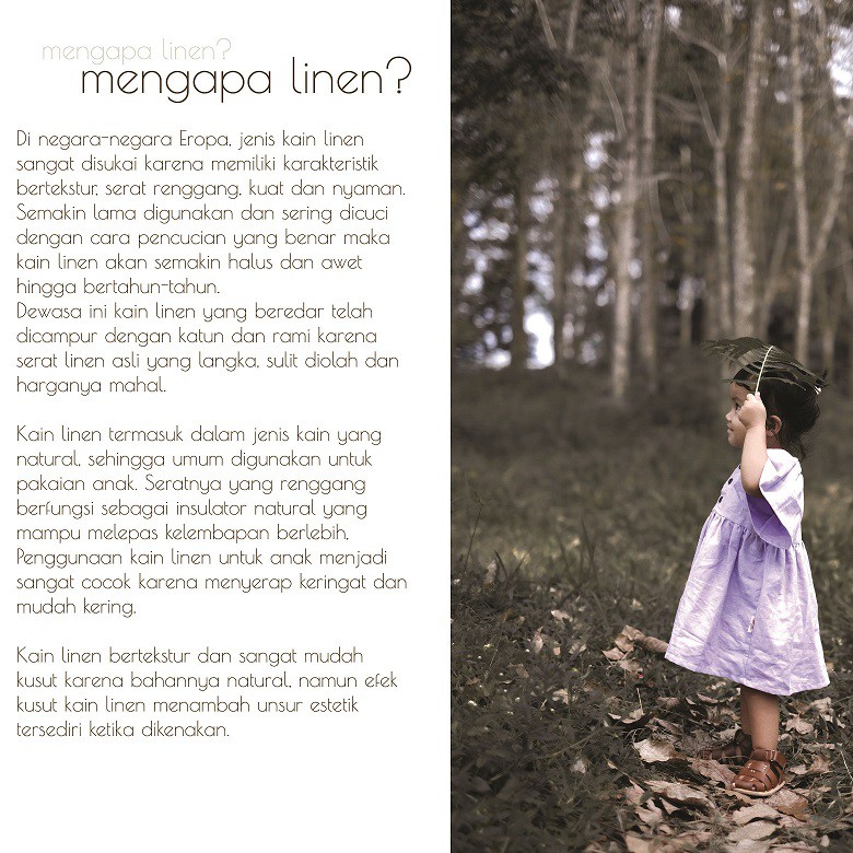 CELANA ASTER - Celana Linen Anak Pendek