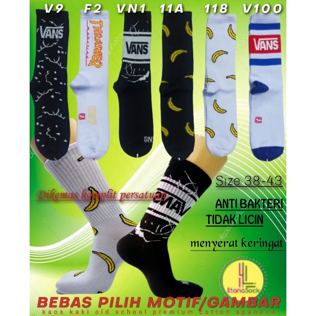 (Grosir) Kaos Kaki Oldschool/Kaos Kaki/Kaos kaki Motif/Kaos Kaki Sport/Kaos Kaki Kekinian/Kaos Kaki