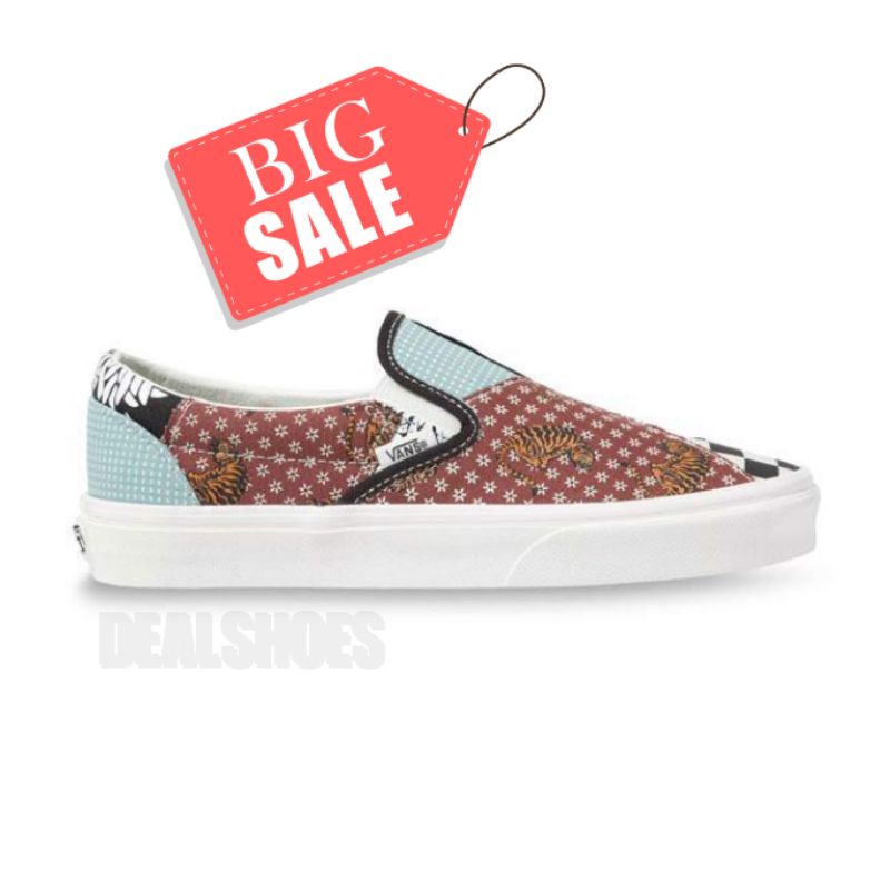 Vans Slip On Tiger Patchwork Original BNIB 100% Free Paper Bag Vans