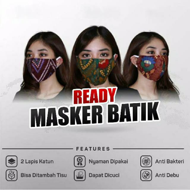 Fourfashion MASKER KAIN BATIK CUP