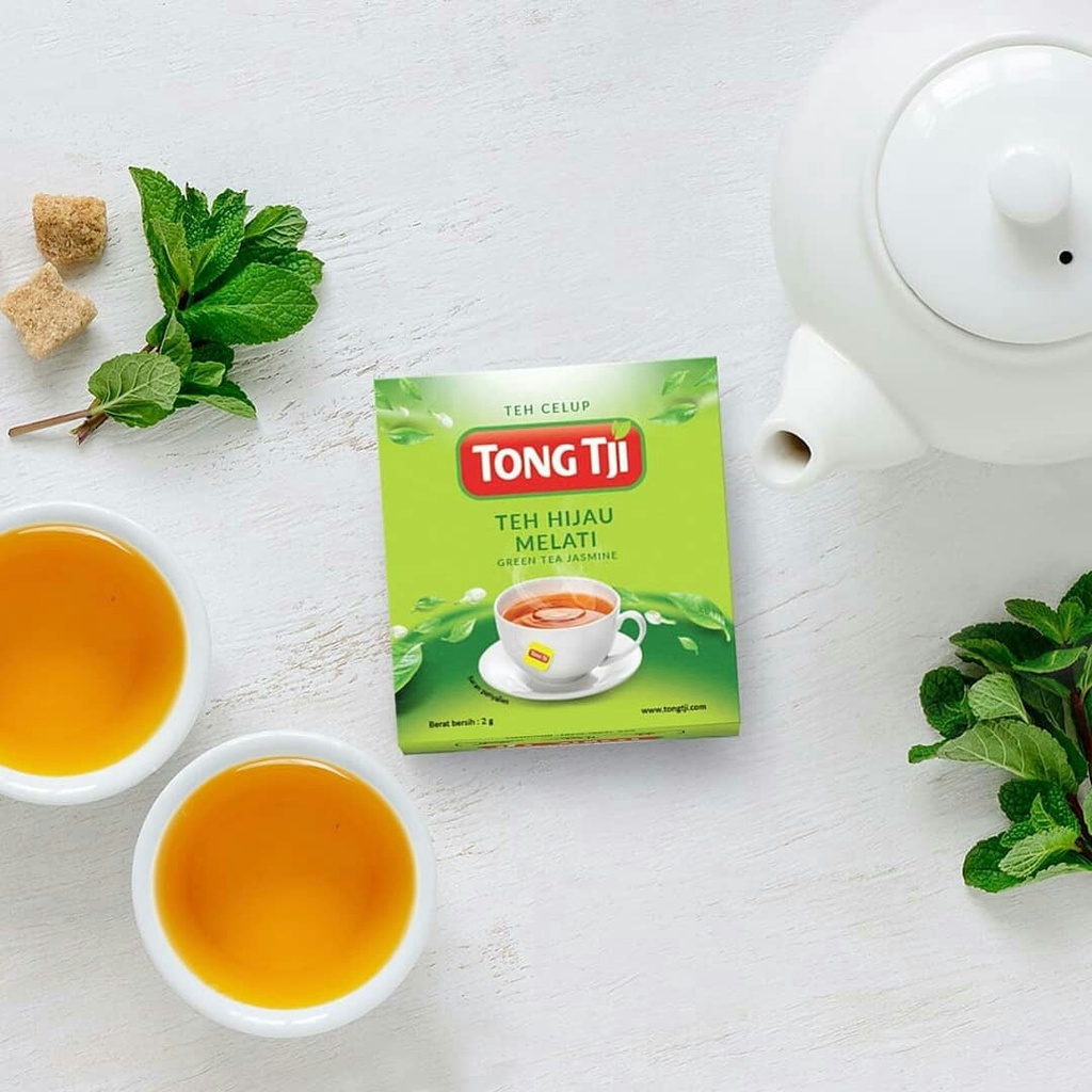 Tong Tji Bundling Green Tea Jasmine Gratis Gelas Cantik*
