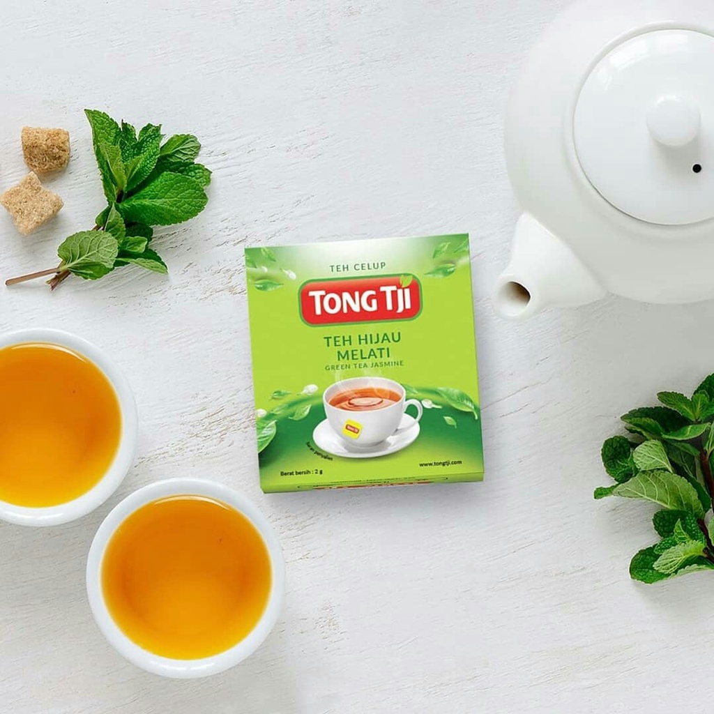 Tong Tji Green Tea Jasmine 15s, Teh Celup per Karton isi 24 pack