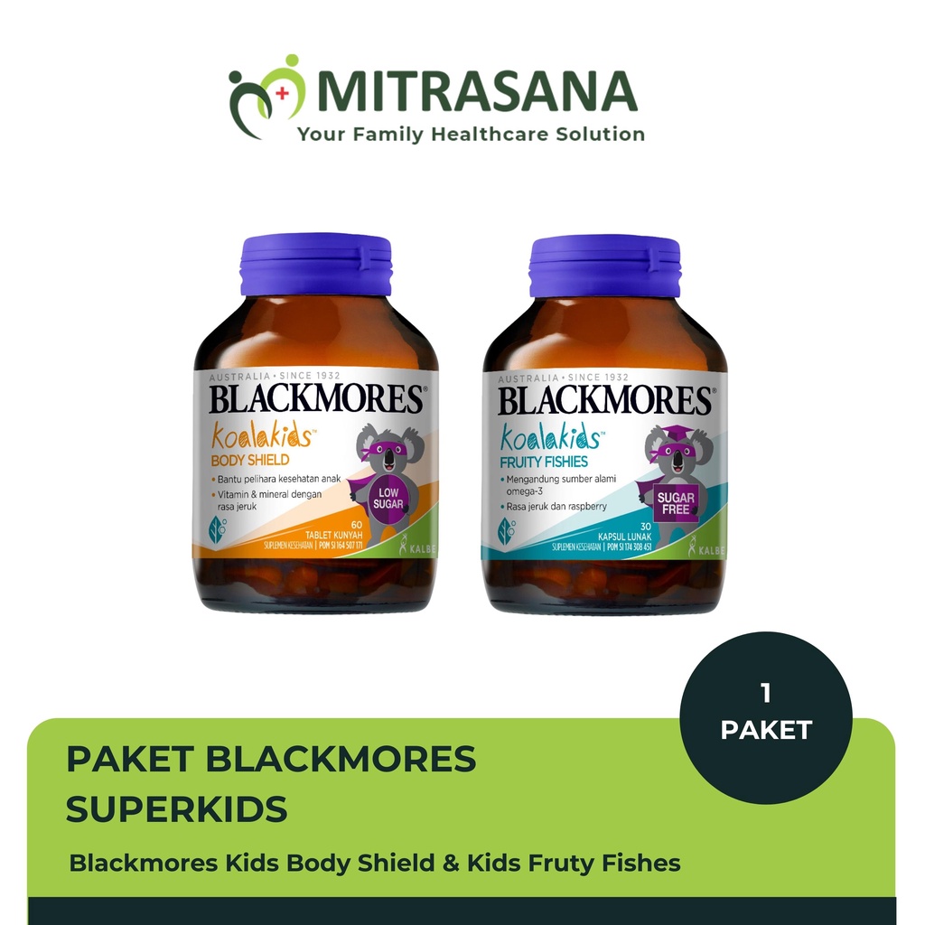 Paket Hemat Blackmores Kids Body Shield & Blackmores Kids Studdy Buddy