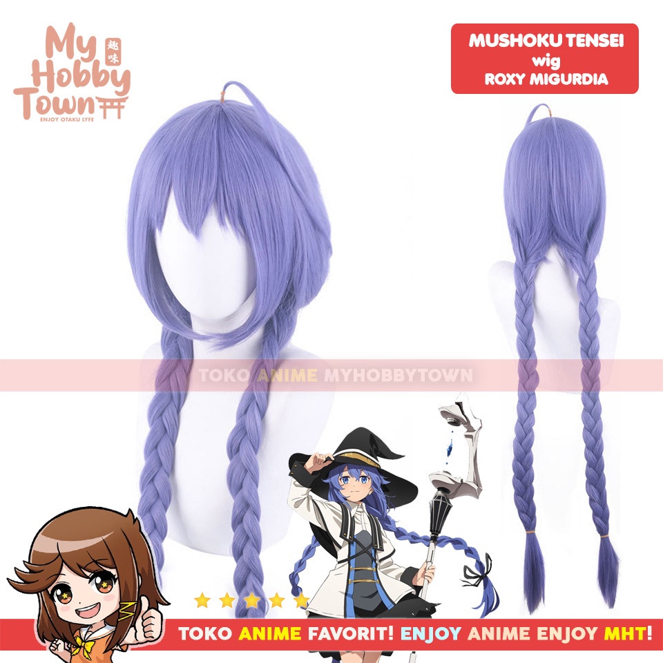 Wig Cosplay Anime Mushoku Tensei : Roxy Migurdia Rambut Palsu