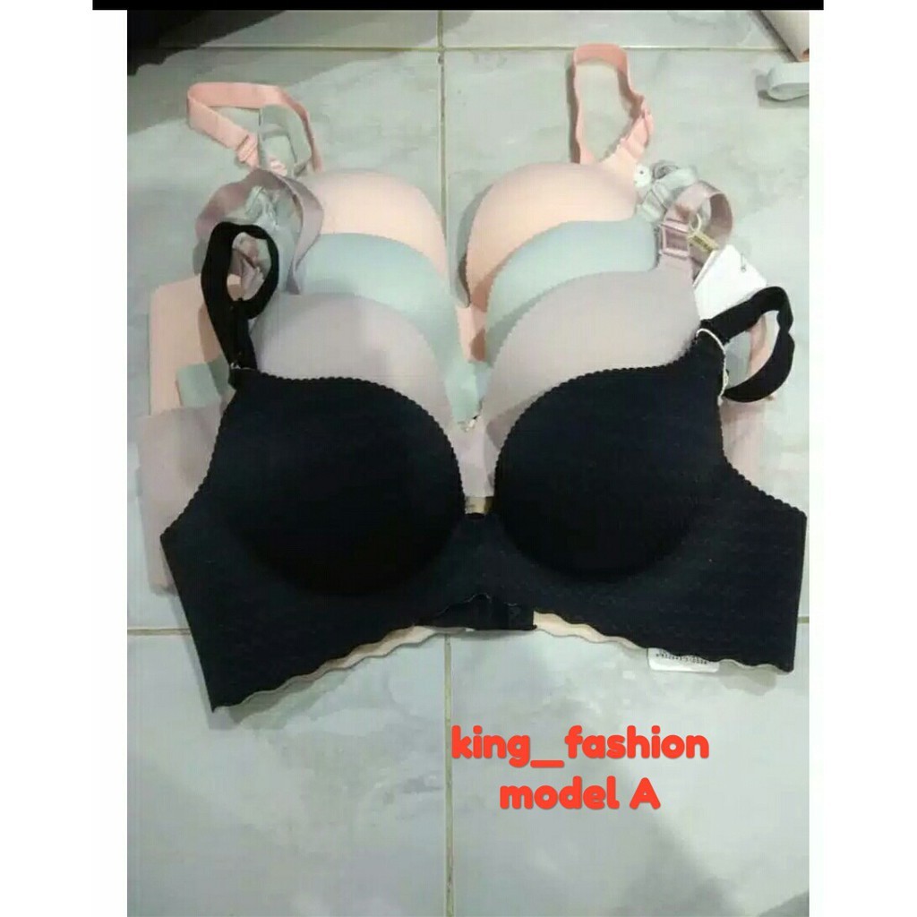 KING_FASHION BH BRA PREMIUM BH WANITA FASHION BRA  4 KAWAT TALI SAMPING TANPA JAHITAN BH BUSA TEBAL
