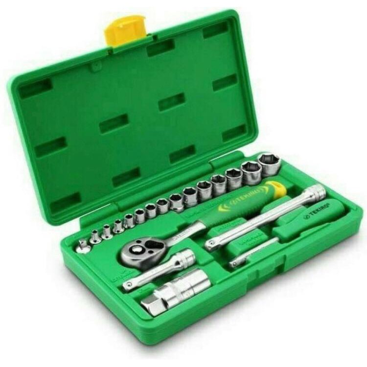 TEKIRO Kunci Socket Set 21pcs / Hand Socket Wrench Set 21pcs - SC-SE0610