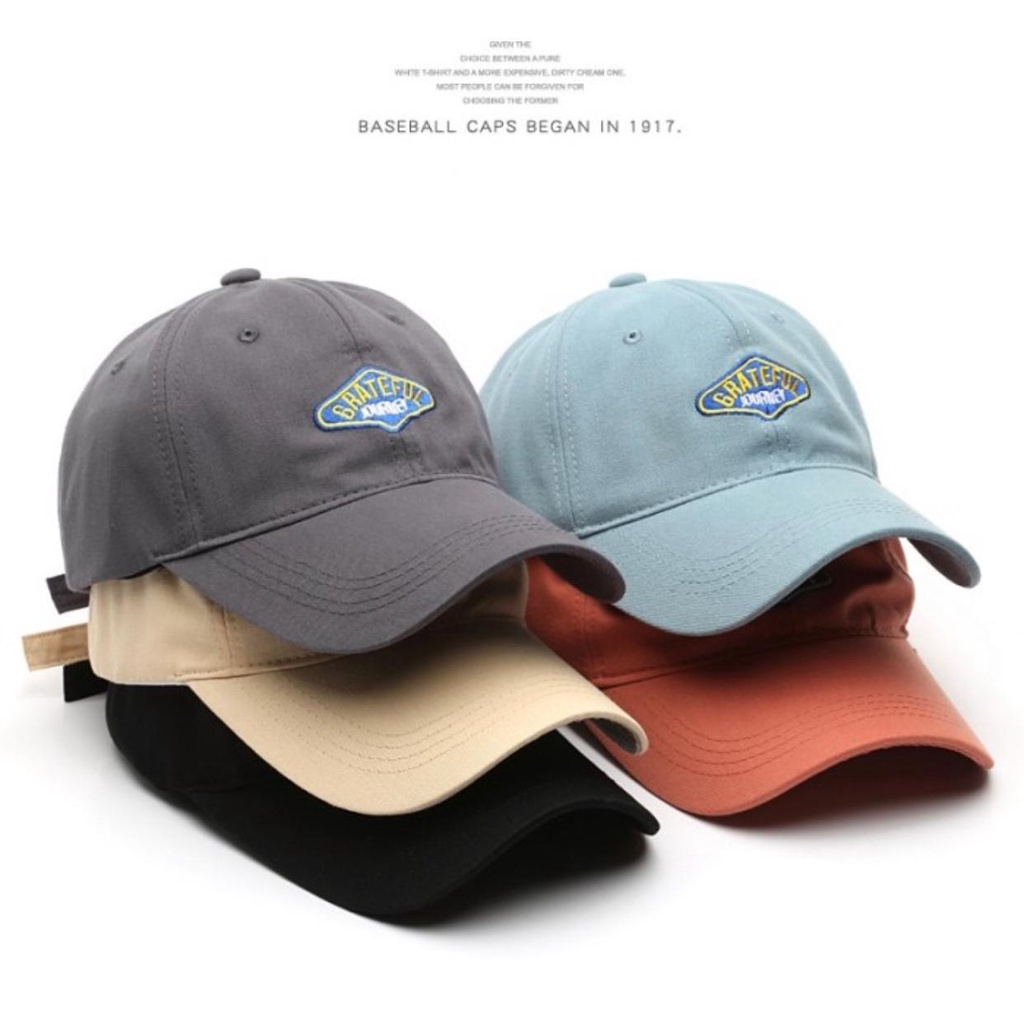 Baseball cap : GRATEFUL JOURNEY - Topi Baseball Topi Pria Topi Wanita Topi Olahraga