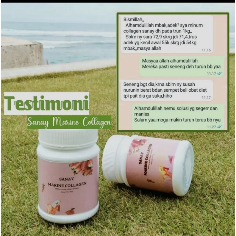 Sanay Marine Collagen . Nutrisi kulit original. kulit putih, badan langsing.