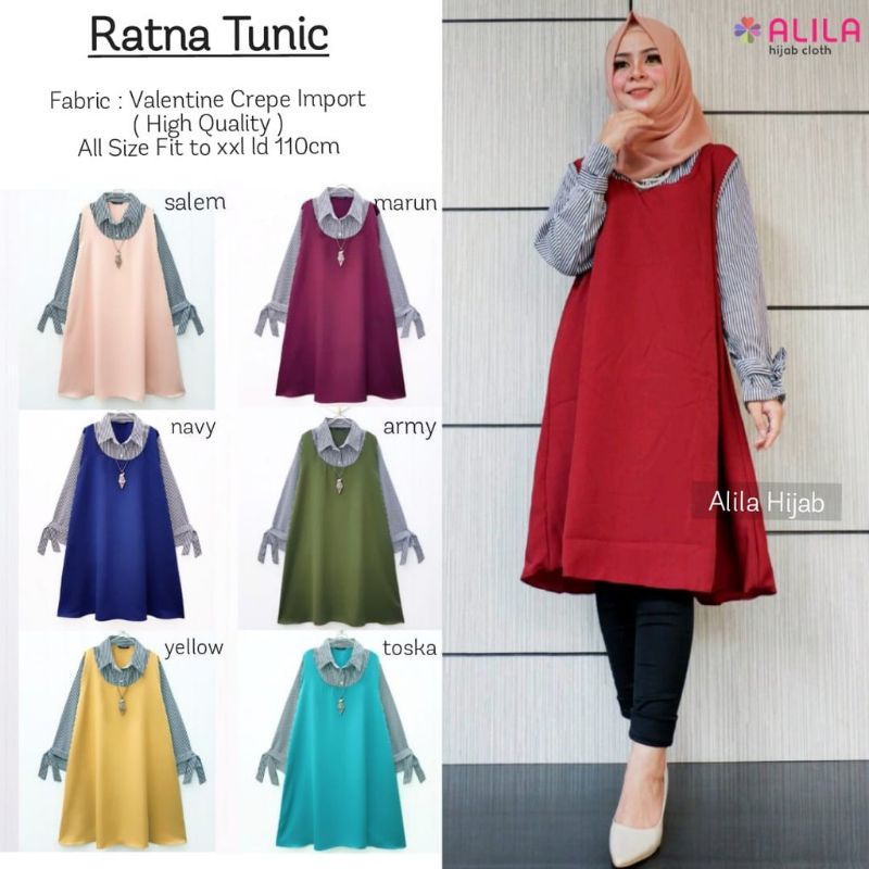 Ratna tunik atasan wanita fashion muslim