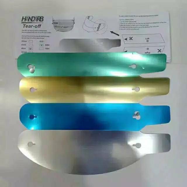 Tear off/kaca taer off pnp kyt /NHK Ttc Nfr Iridium Silver gold blue green universal(murah)