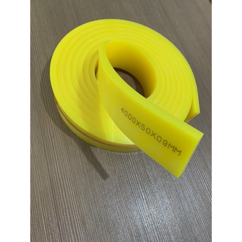 KARET RAKEL SABLON KUNING PAPAK PLASTISOL 50MMX9MM PER CM