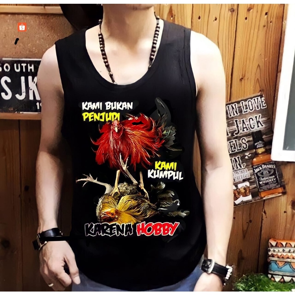 Shalch Trendy / Singlet Pria Tanpa Lengan / Ayam Hobby / UK L - XL