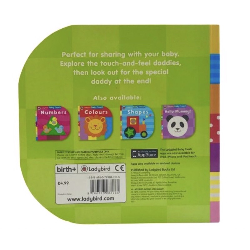 Ladybug Baby Touch Hello Daddy touch and feel touchy feely sensory book buku sensori