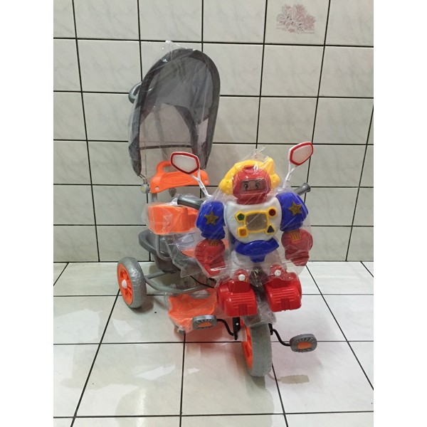 DISKON  Sepeda roda tiga family baymax robot KS01
