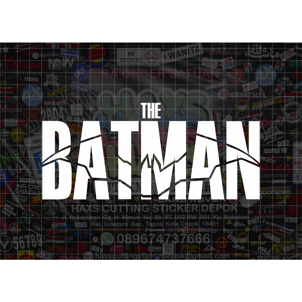 Cutting Sticker The Batman V2 Ukuran 18 Cm x 8 Cm Untuk Motor Mobil