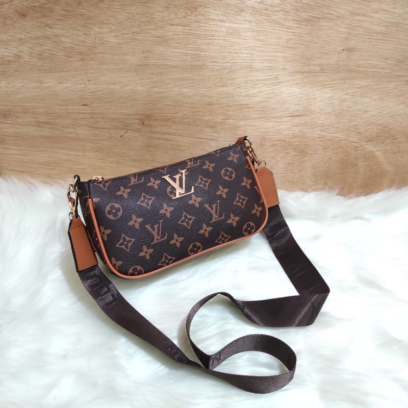 TOP HANDLE BAG LV POUCH SIGNATURE 2 TALI SLEMPANG WANITA