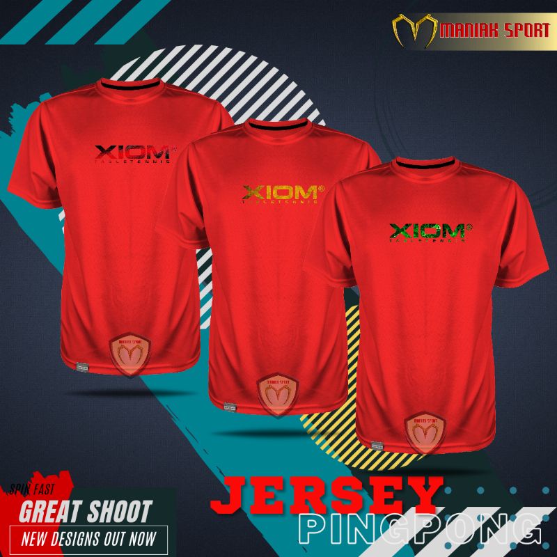 KPXM01 - KAOS PINGPONG BAJU TENIS MEJA XIOM JERSEY PREMIUM SABLON DTF
