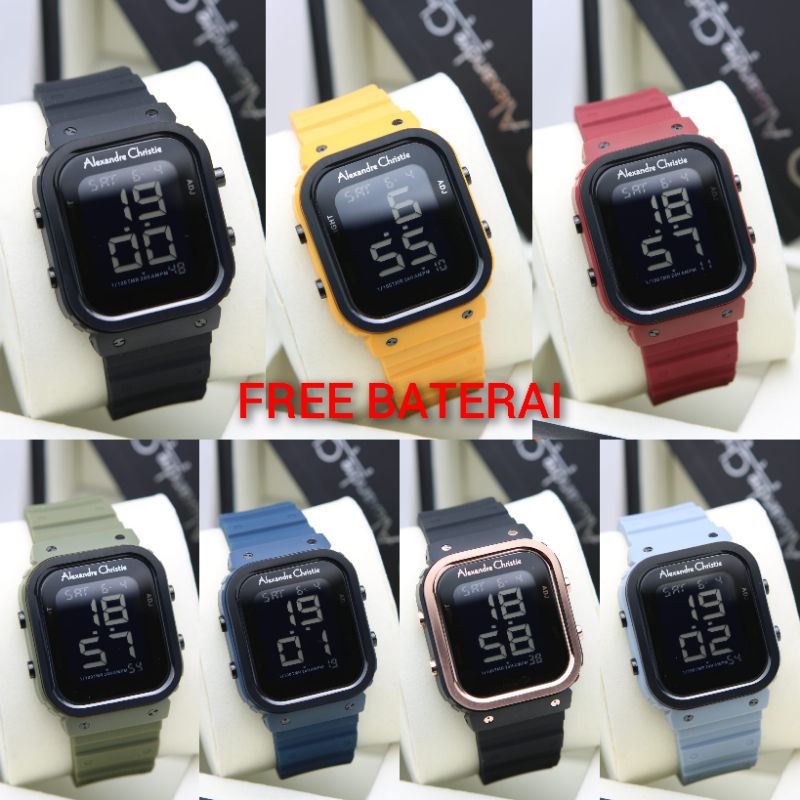 JAM TANGAN PRIA WANITA UNISEX ALEXANDRE CHRISTIE AC9357 / AC 9357 DIGITAL ORIGINAL GARANSI RESMI 1TA