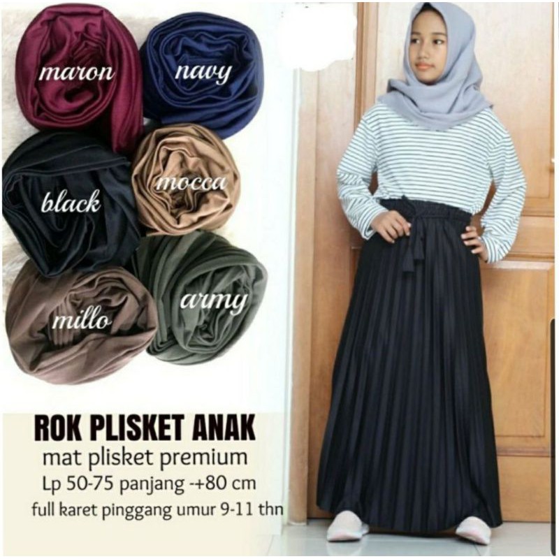 rok plisket anak tanggung premium