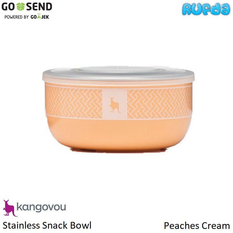 Peaches Cream - Kangovou Snack Cereal Bowl Mangkok Makan Stainless