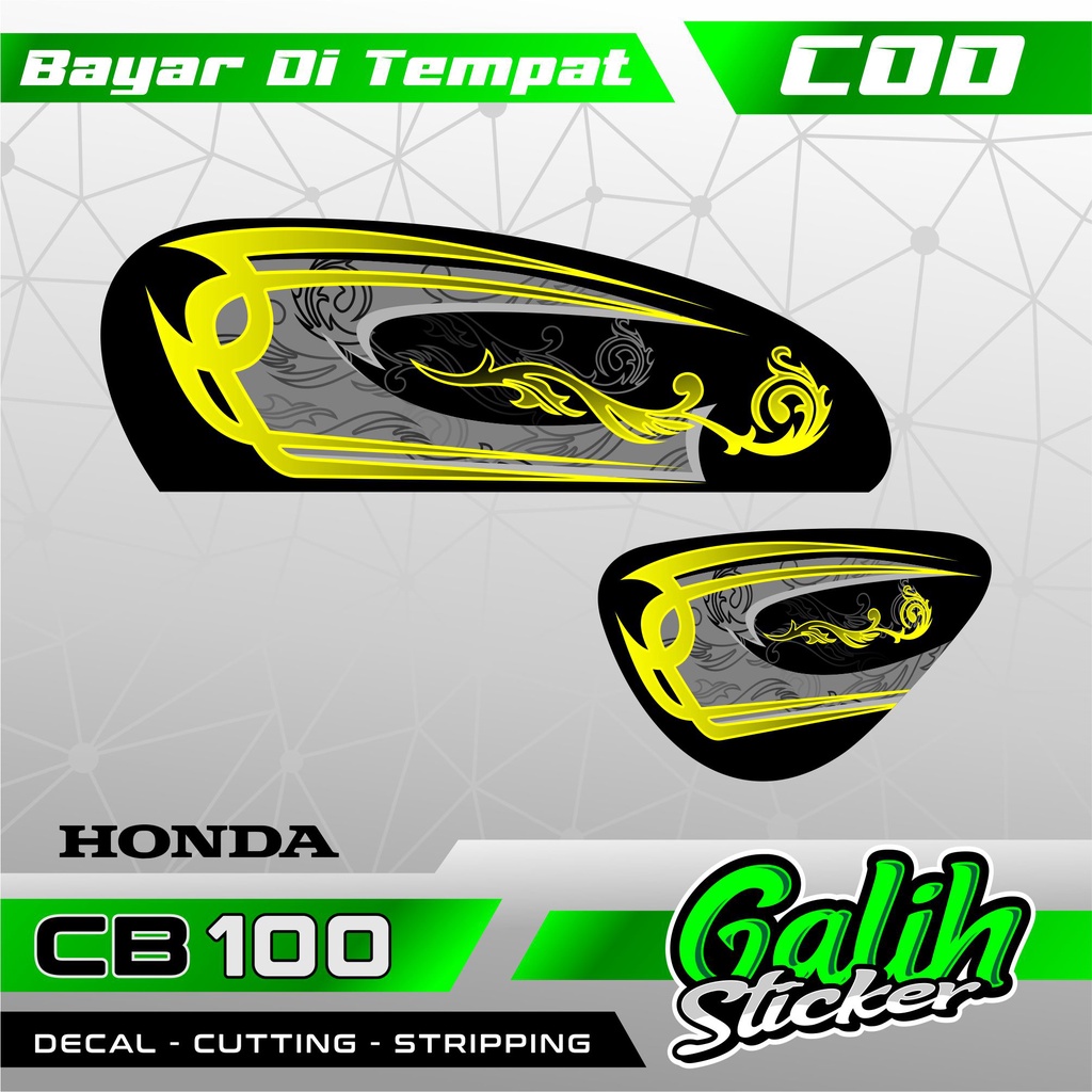 Stripping Honda CB 100 Batik Kuning