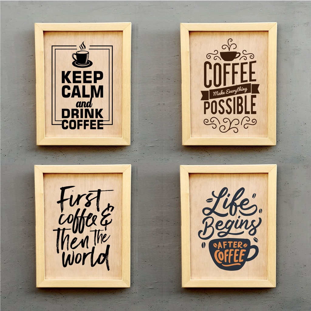 Wall decor coffee shop and coffee bar