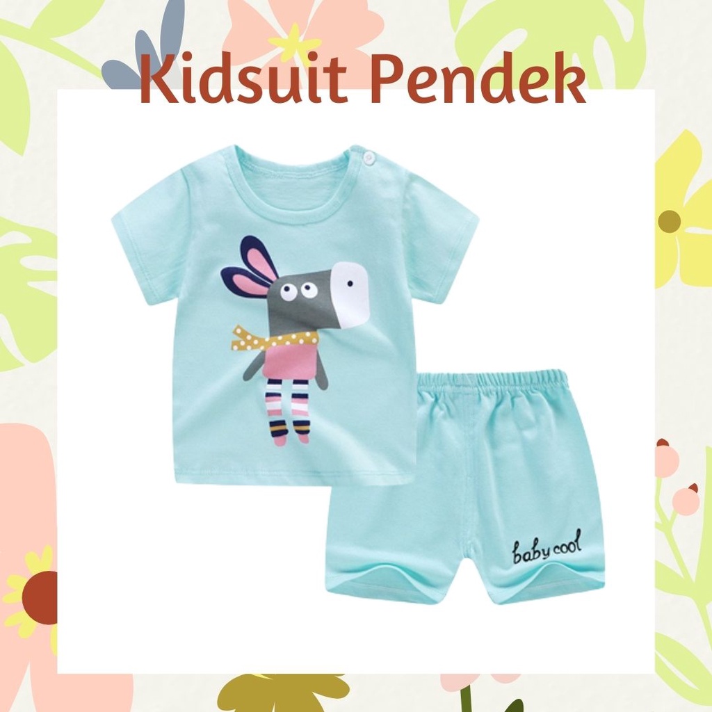 pz KIDS SUIT PENDEK Setelan Anak Bahan Kaos Lengan + Celana Berkualitas Import ebv cewek new1 PART2