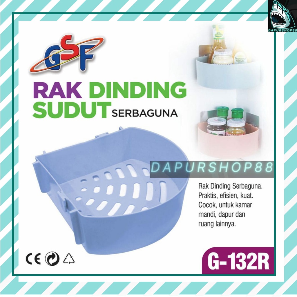 RAK SUDUT PLASTIK / PLASTIK RAK SUDUT KAMAR MANDI / RAK TEMPEL SUDUT KAMAR MANDI SERBAGUNA / RAK SUD
