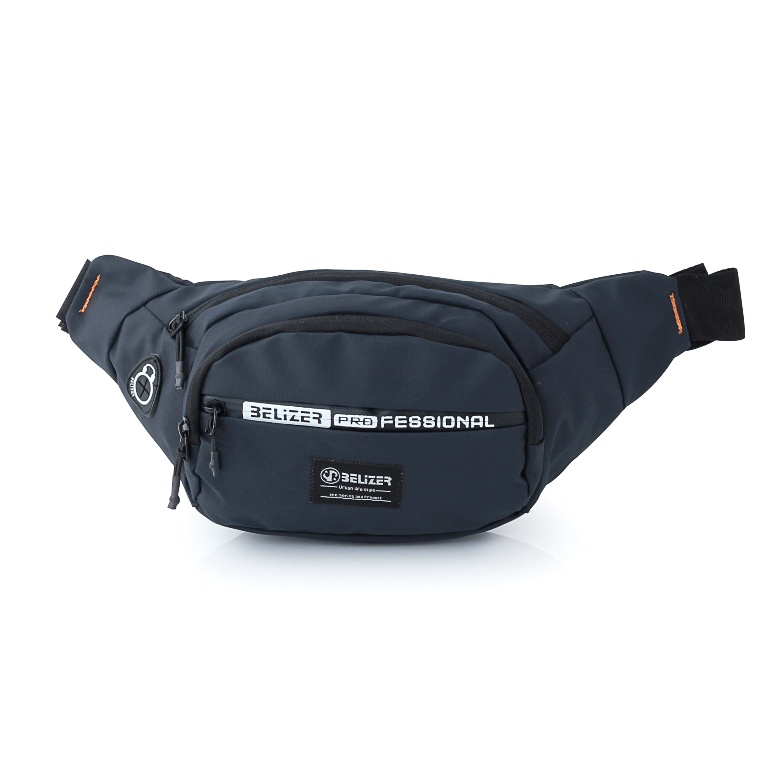 Waistbag Pria Waterproof Distro Belizer Original Tas Selempang/Pinggang Waist Bag Cowok Cewek Navy Hitam