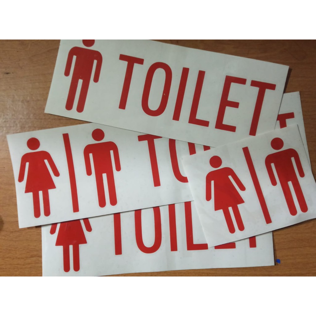 Jual Sticker Stiker Pintu Wc Toilet Bathroom Sticker Kamar Mandi Wc Anti Air Cutting Logo Pria 0064