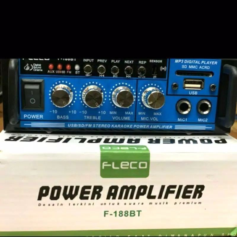 POWER AMPLIFIER BLUETOOTH FLECO F-188BT - AMPLI FLECO F-188BT - AMPLi KARAOKE