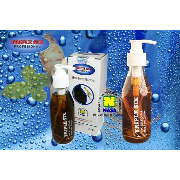 Triple Six Hair Tonik Ginseng Nasa Menyuburkan Rambut Memperlambat Uban