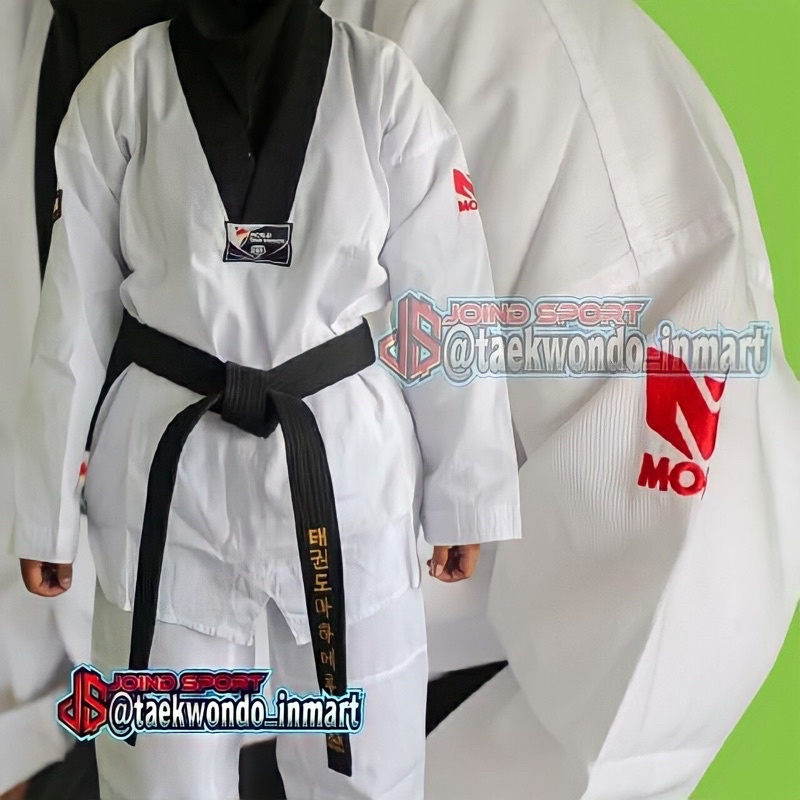 Dobok Moks Taekwondo Final Storm Kerah Hitam