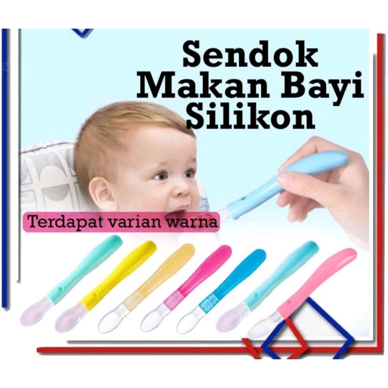 Sendok Makan Bayi Silikon / Sendok Bayi Silikon