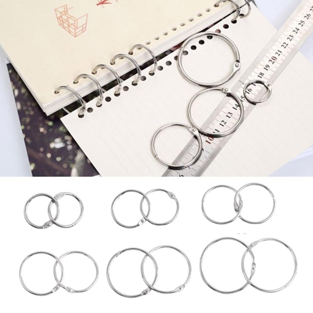 Quinton Metal Ring Binder 10 Pcs Rumah Scrapbook Split Ring Kualitas Tinggi Multifungsi Pengikat Persediaan Lingkaran Buku Binder