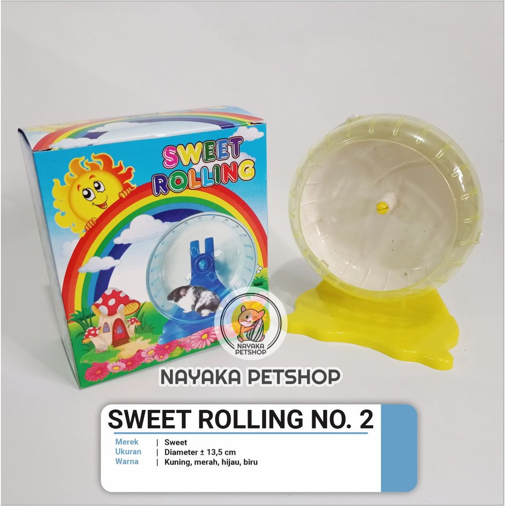 Sweet Rolling No. 2 Hamster Jogging Ball Mainan Bola Roda Wheel Kincir Putar Hewan