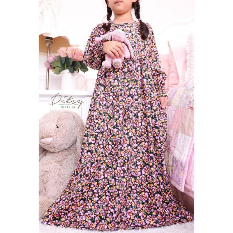 [ SIZE 4 ] LITTLE DITSY TYRELL BLACK GAMIS ANAK by DITSYOFFICIAL JANUARI Bukan Preloved Angelina