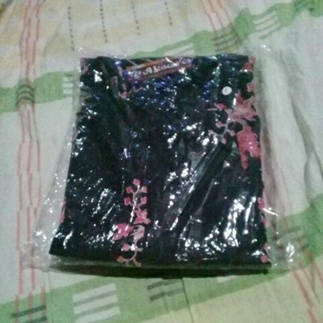 Dress Batik Wanita Lengan 3/4 Model Vintage Elegan, Tunik Lancip Modern, Tunic Batik Murah Pekalonga