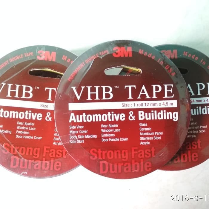 

ISOLASI DOUBLE TAPE VHB 12MM, 4.5M Merk 3M