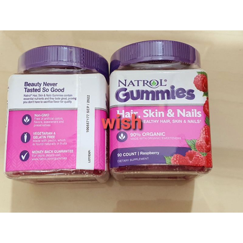 Natrol Gummies Hair Skin Nails 90 Organic Vitamin Kulit Rambut Kuku Shopee Indonesia