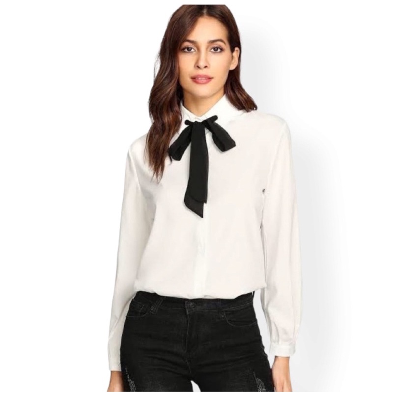 Kemeja Wanita Max Broken White Pakaian Wanita Branded Original Murah-1