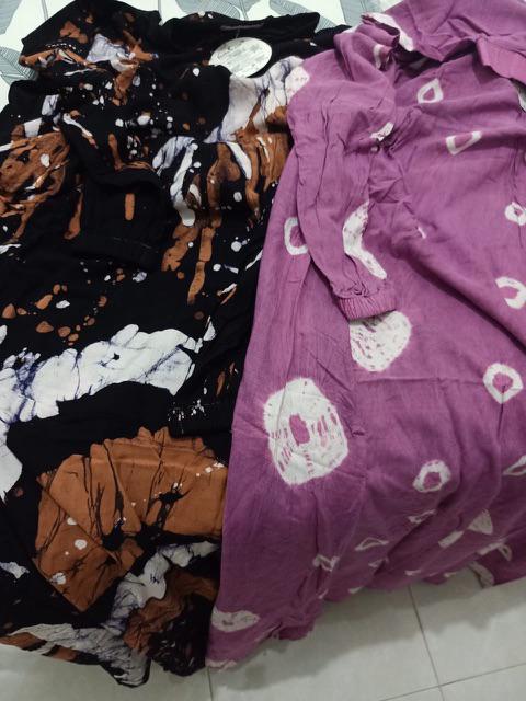 Ry42 Gamis Batik Rayon Premium Motif Abstrak
