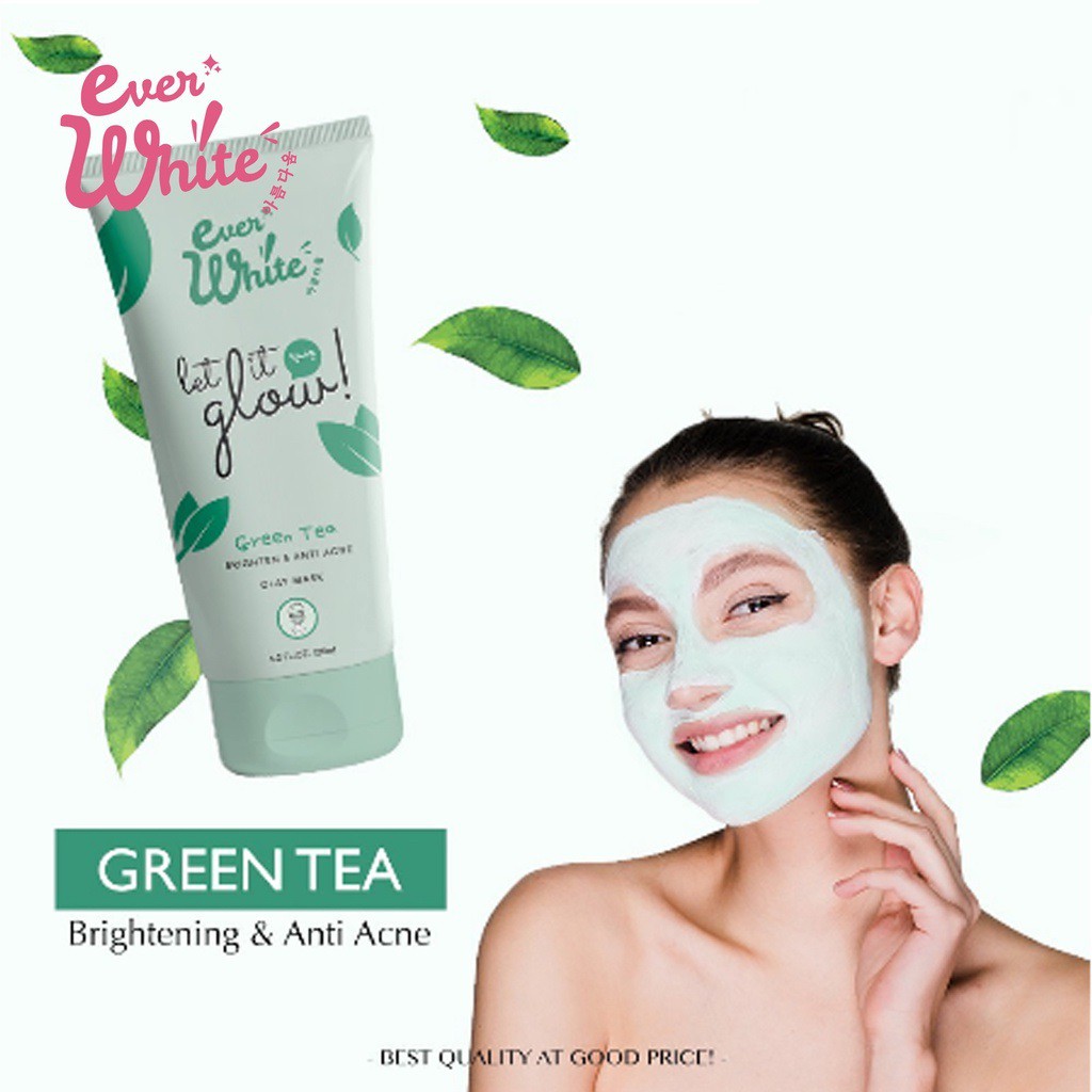 ⭐️ Beauty Expert ⭐️ Everwhite Let it Glow Clay Mask - Strawberry Greentea Milk &amp; Oat Charcoal Clay Mask