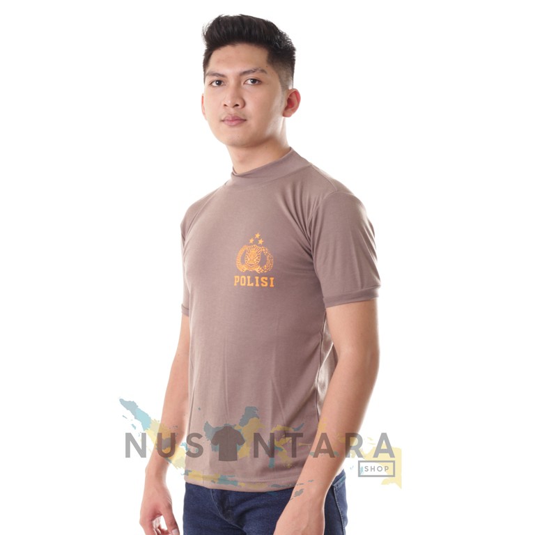 Polisi Kaos Polri Kerah Tinggi &amp; Pendek Kaos Dinas polisi Dalaman polisi Kaos Bhayangkara Indonesia