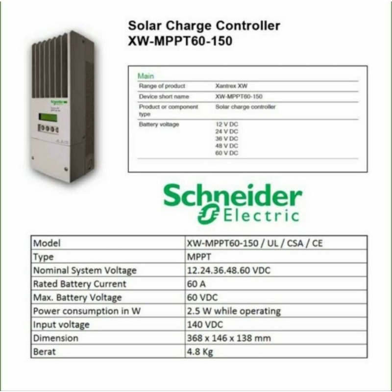 MPPT Schneider XANTREX 60A - 150V Solar Charger Controller Baru / NEW