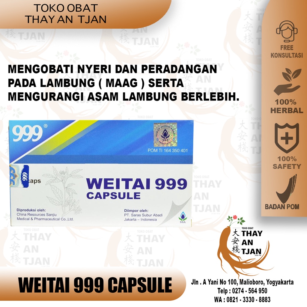 WEITAI 999 | OBAT MAAG DAN ASAM LAMBUNG