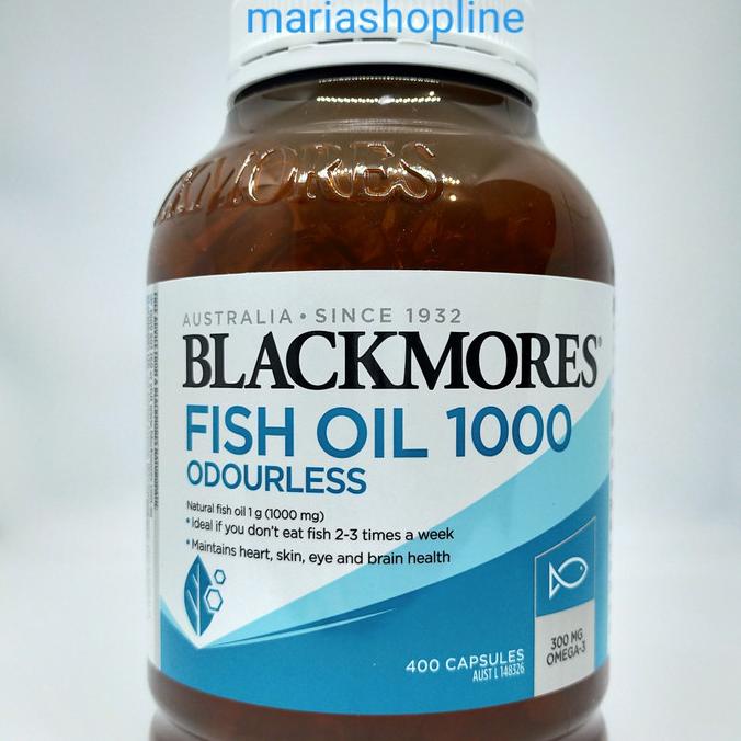 Blackmores Fish Oil 1000 Odourless isi 400 caps Lc