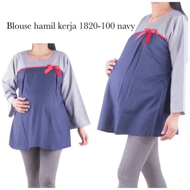 Blus hamil kerja 1820 navy