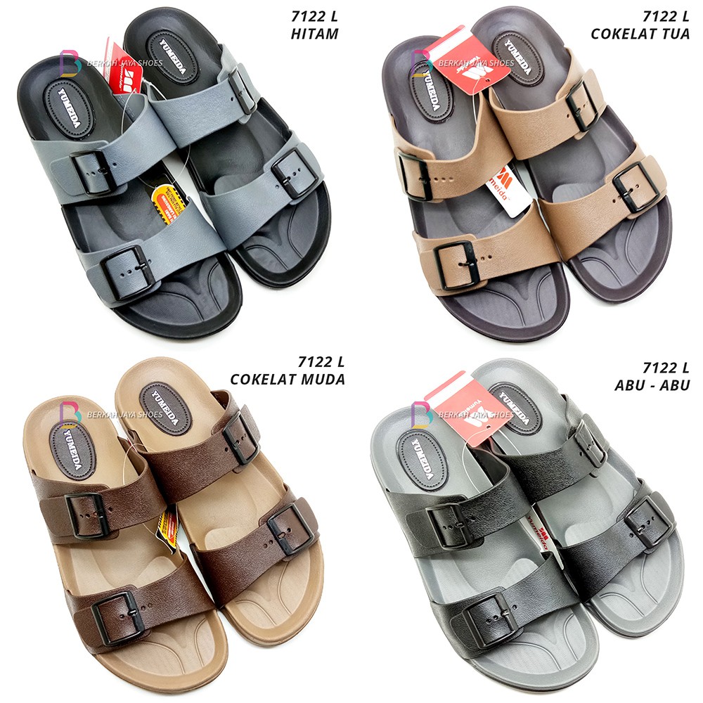 Sandal Pria Karet - Sandal Slop Ban 2 Pria Yumeida 7122 L Varian Warna